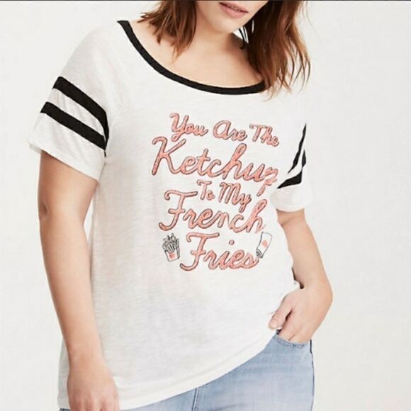 Torrid "Ketchup to my French Fries" graphic tee-00 - Picture 3 of 10